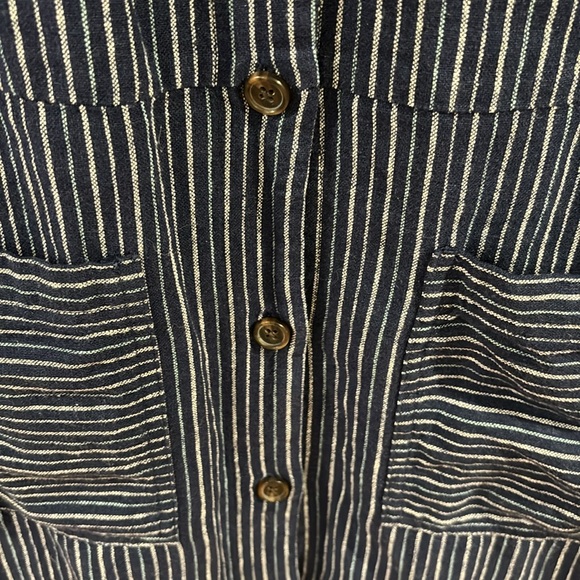 Old Navy navy blue sleeveless button down dress - Picture 3 of 4